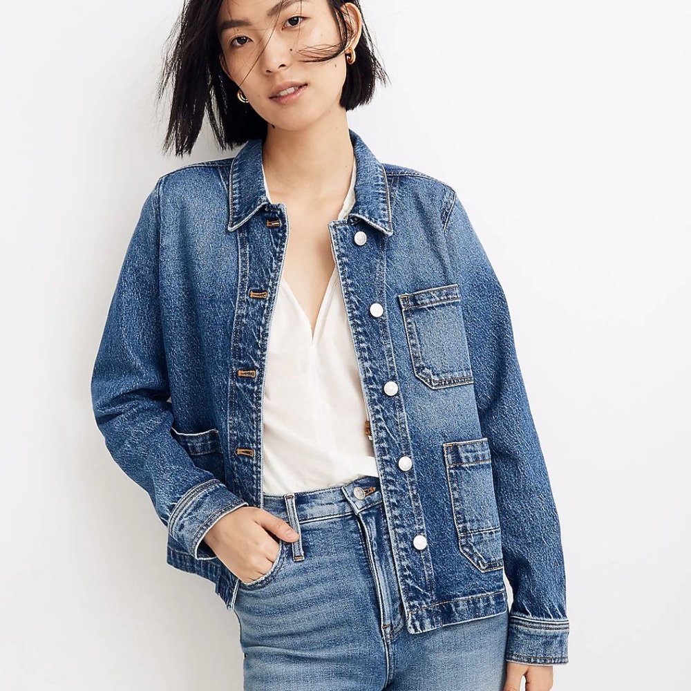 Madewell Denim Ashwood Chore Coat in Freemont Wash